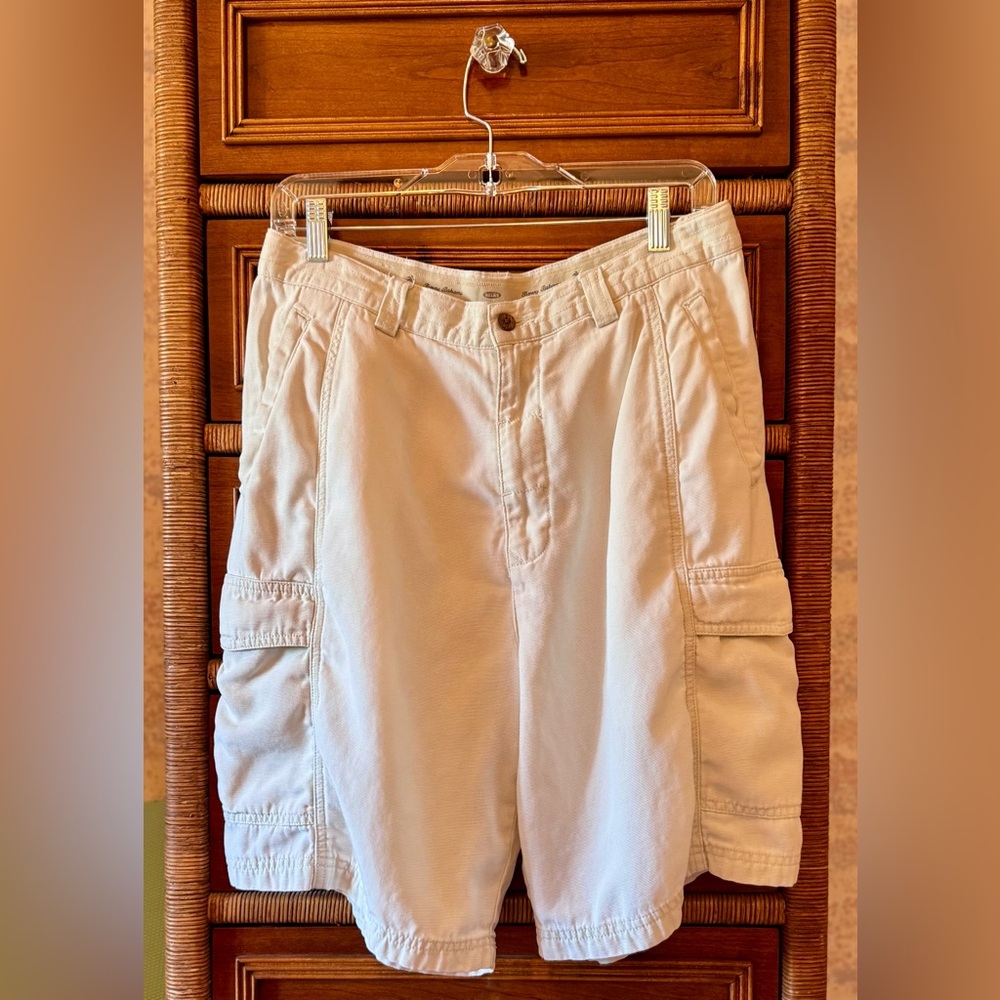 Tommy Bahama Men’s Cargo Shorts Size 34 Tencel-Cotton-Lyocell White - Picture 3 of 11